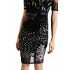 Dámské šaty DESIGUAL AMBER 2000 NEGRO - DESIGUAL - 21WWVK70 2000 VEST_AMBER