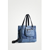 Dámská kabelka DESIGUAL DENIM PATCH TUNEZ 5008 DENIM DARK BLUE - DESIGUAL - 21WAXD20 5008 BOLS_DENIM PATCH TUNEZ