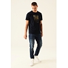 Pánské triko GARCIA mens T-shirt ss 292 dark moon - GARCIA - O21002 292 mens T-shirt ss