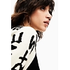 Dámský svetr DESIGUAL NOOR 1021 OFF WHITE - DESIGUAL - 22WWJF93 1021 JERS_NOOR