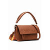 Dámská kabelka DESIGUAL HALF LOGO 23 VENECIA 2.0 6000 BROWN - DESIGUAL - 23SAXP55 6000 BAG HALF LOGO 23 VENECIA 2