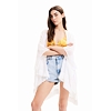 Dámské pončo DESIGUAL FLOWER CLARA 1000 WHITE