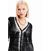Dámské šaty DESIGUAL ASTURIAS 2000 BLACK - DESIGUAL - 23WWVF09 2000 VEST ASTURIAS