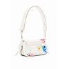 Dámská kabelka DESIGUAL 24SAXP63 1021 BAG_LIQUIDFLOWER TROMSO 1021 WHITE - DESIGUAL - 24SAXP63 1021 BAG_LIQUIDFLOWER TROMSO