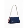 Dámská kabelka DESIGUAL 25WAXPBF 5031 BAG SIERRA NARON MEDIUM FLAP BLUE 5031 BLUE - DESIGUAL - 25WAXPBF 5031 BAG SIERRA NARON MEDIUM FLAP BLUE