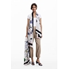 Dámský šátek DESIGUAL 25WAWA06 1025 FOU ARTY TRAZO 1025 WHITE - DESIGUAL - 25WAWA06 1025 FOU ARTY TRAZO