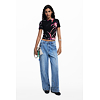 Dámské triko DESIGUAL 25WWTK16 2000 TS LALA 2000 BLACK - DESIGUAL - 25WWTK16 2000 TS LALA
