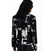 Dámské sako DESIGUAL 25WWEW20 2006 BLAZER NEWSPAPER BLACK 2006 BLACK - DESIGUAL - 25WWEW20 2006 BLAZER NEWSPAPER BLACK
