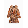 Dámské zimní šaty DESIGUAL BOHOSHORT Oranžová - DESIGUAL - 25WWVW18 7002 VEST BOHOSHORT