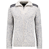Pánský svetr RAGMAN Cardigan with patches Šedá - Ragman - 5009895 012 Cardigan with patches