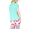 Pyžamo DESIGUAL TS SS BOTANICAL PLUMAS 3048 LILA FLANDES - DESIGUAL - 61NL0T0 3048 TS SS BOTANICAL PLUMAS