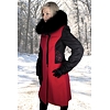 Dámský zimní kabát MARLENE ML KLARKA3 černá-červená - Marlene - ML KLARKA3 black-red liška
