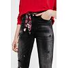 Dámské jeans DESIGUAL BOW 5162 DENIM BLACK WASH - DESIGUAL - 20WWDD61 5162 DENIM_BOW