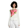 Dámský svetr DESIGUAL ALBURY 1000 BLANCO - DESIGUAL - 21SWJF19 1000 JERS_ALBURY