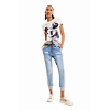 Dámské triko DESIGUAL MICKEY CRASH 1000 WHITE - DESIGUAL - 23SWTK59 1000 TS MICKEY CRASH