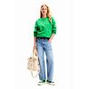 Dámská mikina DESIGUAL 24SWSK07 4089 SWEAT_JOYTA 4089 GREEN - DESIGUAL - 24SWSK07 4089 SWEAT_JOYTA
