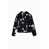 Dámské sako DESIGUAL 25WWEW20 2006 BLAZER NEWSPAPER BLACK 2006 BLACK - DESIGUAL - 25WWEW20 2006 BLAZER NEWSPAPER BLACK