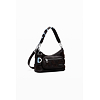 Dámská kabelka DESIGUAL 25WAXPB9 6009 BAG STENCIL FLOWER MEDELLIN MINI CHOCO 6009 BROWN - DESIGUAL - 25WAXPB9 6009 BAG STENCIL FLOWER MEDELLIN MINI CHOCO