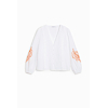 Dámská halenka DESIGUAL 25WWBW06 1000 BLUS HOJA 1000 WHITE - DESIGUAL - 25WWBW06 1000 BLUS HOJA