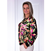Dámské triko HAJO D Shirt Blätterdruck Fältchen+ Multicolor - HAJO - 10631 511 D Shirt Blätterdruck Fältchen+