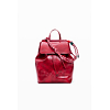 Dámský batůžek DESIGUAL HALF LOGO LUENA MINI RED Červená
