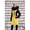 Dámský zimní kabát MARLENE ML SOFIA black yellow - Marlene - ML SOFIA 3 JACKET black yellow