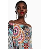 Dámské šaty DESIGUAL DERA 1000 BLANCO - DESIGUAL - 19SWVW28 1000 VEST_DERA