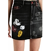 Dámská sukně DESIGUAL MICKEY 5162 DENIM BLACK WASH - DESIGUAL - 21WWFD13 5162 FAL_MICKEY