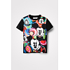 Dámské triko DESIGUAL MICKEY MARBLES 2000 NEGRO - DESIGUAL - 22SWTKAP 2000 TS_MICKEY MARBLES