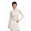 Dámská sukně DESIGUAL 25SWFK04 1001 FAL WOOLF 1001 WHITE - DESIGUAL - 25SWFK04 1001 FAL WOOLF