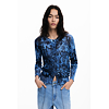Dámský svetr DESIGUAL 25WWJF12 5016 JERS KASSIDY 5016 BLUE - DESIGUAL - 25WWJF12 5016 JERS KASSIDY