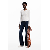 Dámský šátek DESIGUAL 25WAWA16 7038 FOU CORDUROY 7038 ORANGE - DESIGUAL - 25WAWA16 7038 FOU CORDUROY
