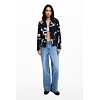 Dámské sako DESIGUAL 25WWEW20 2006 BLAZER NEWSPAPER BLACK 2006 BLACK - DESIGUAL - 25WWEW20 2006 BLAZER NEWSPAPER BLACK