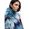 Dámský fashion kabát DESIGUAL CLOUD LACROIX Modrá - DESIGUAL - 25WWEW02 9019 COAT CLOUD LACROIX