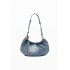 Dámská kabelka DESIGUAL HALF LOGO DENIM WAVERLY Modrá - DESIGUAL - 26SAXD05 5005 BAG HALF LOGO DENIM WAVERLY