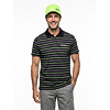 Pánská polokošile KERBO POLO GULF černá se sv.zeleným proužkem